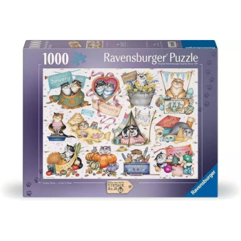 Puzzle 1000 Kalendarz Szalonych Kotów